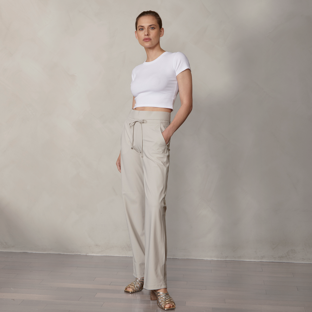 Candice Straight Pant in Warm Taupe